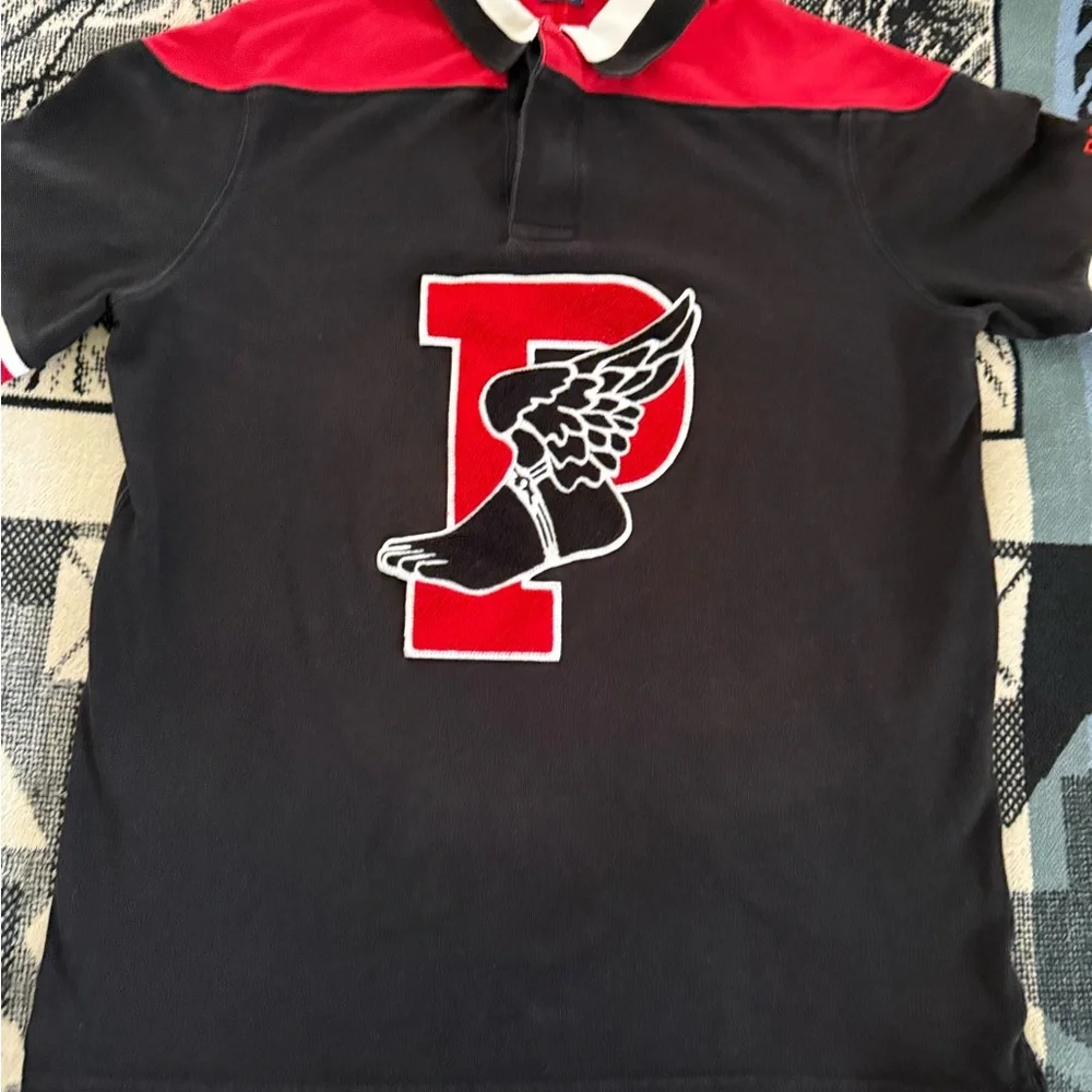 Polo Ralph Lauren P-Wing Patch Embroidered Black/Red/White Polo